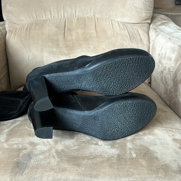 La Canadienne black suede fleece line heeled boots 9.5 - Picture 6 of 6